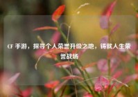 CF 手游，探寻个人荣誉升级之地，铸就人生荣誉战场