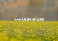 CSGO令人热血沸腾的名场面