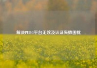 解决PUBG平台无效及认证失败困扰