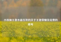 小孩抽王者水晶引发的关于王者荣耀及花费的思考