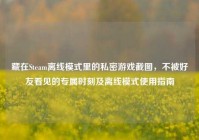 藏在Steam离线模式里的私密游戏截图，不被好友看见的专属时刻及离线模式使用指南