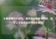 王者荣耀代打封号，捷径背后的账号风险、游戏公平底线及封号时长解析
