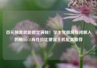 百元预算就能稳定满帧！学生党租房族闭眼入的畅玩CF高性价比便宜主机配置推荐
