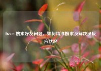 Steam 搜索好友问题，如何精准搜索及解决没反应状况