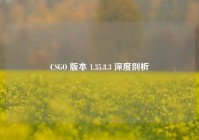 CSGO 版本 1.35.8.3 深度剖析