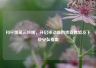 和平精英云终端，开启移动端游戏新体验及下载安装指南