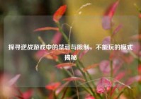 探寻逆战游戏中的禁忌与限制，不能玩的模式揭秘
