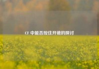 CF 中能否按住开镜的探讨
