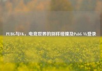 PUBG与VK，电竞世界的别样碰撞及PubG Vk登录