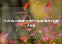 逆战白屏问题解析及游戏卡顿与白屏困扰的解决方法