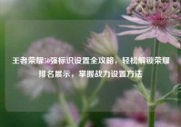 王者荣耀50强标识设置全攻略，轻松解锁荣耀排名展示，掌握战力设置方法