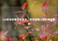 LOL职业联赛冠军排名，电竞荣耀之路的璀璨轨迹