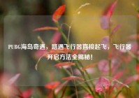 PUBG海岛奇遇，路遇飞行器直接起飞，飞行器开启方法全揭秘！