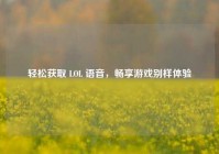 轻松获取 LOL 语音，畅享游戏别样体验