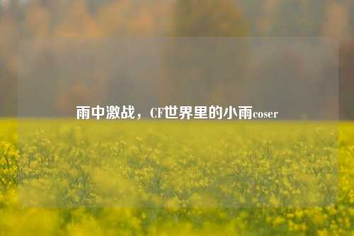 雨中激战,CF世界里的小雨coser