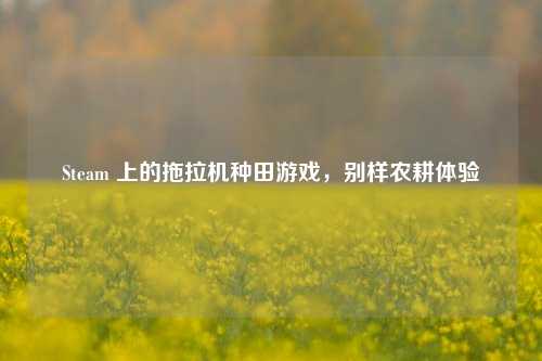 Steam 上的拖拉机种田游戏,别样农耕体验