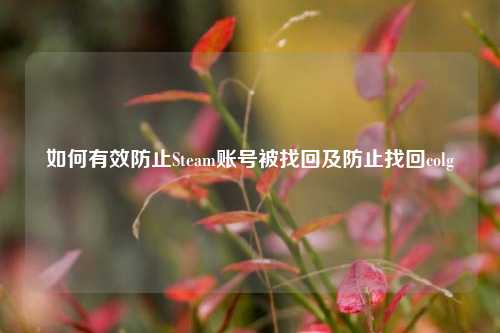 如何有效防止Steam账号被找回及防止找回colg