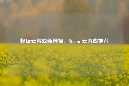 畅玩云游戏新选择,Steam 云游戏推荐