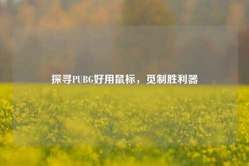 探寻PUBG好用鼠标,觅制胜利器