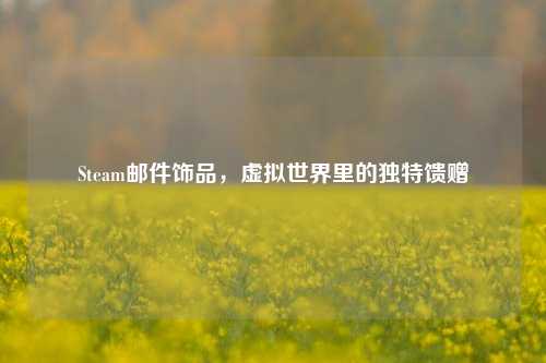 Steam邮件饰品,虚拟世界里的独特馈赠