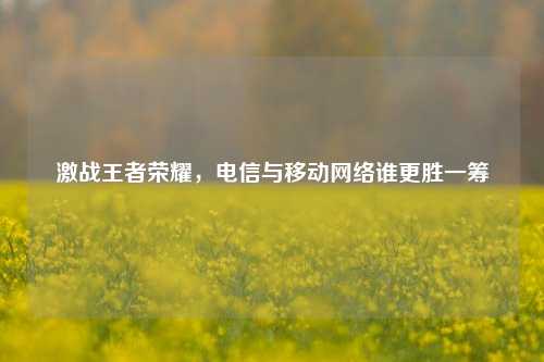 激战王者荣耀,电信与移动网络谁更胜一筹