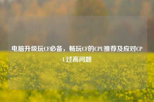 电脑升级玩CF必备,畅玩CF的CPU推荐及应对CPU过高问题