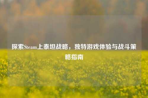 探索Steam上泰坦战略,独特游戏体验与战斗策略指南