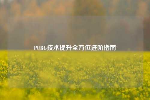 PUBG技术提升全方位进阶指南