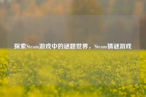 探索Steam游戏中的谜题世界,Steam猜谜游戏