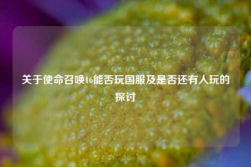 关于使命召唤16能否玩国服及是否还有人玩的探讨