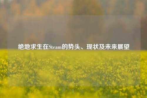 绝地求生在Steam的势头、现状及未来展望