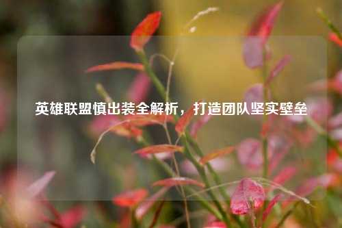 英雄联盟慎出装全解析，打造团队坚实壁垒