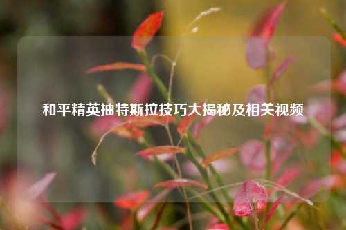 和平精英抽特斯拉技巧大揭秘及相关视频