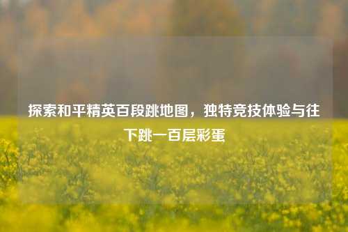 探索和平精英百段跳地图,独特竞技体验与往下跳一百层彩蛋