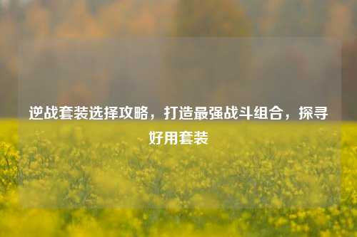 逆战套装选择攻略,打造最强战斗组合,探寻好用套装