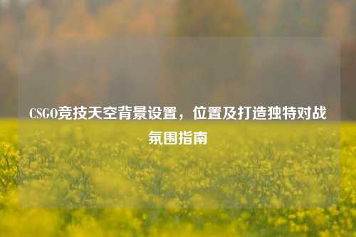 CSGO竞技天空背景设置,位置及打造独特对战氛围指南