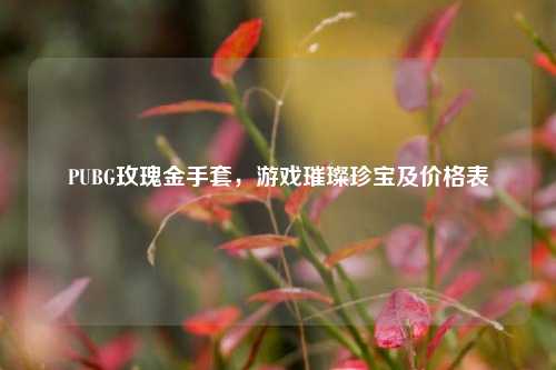 PUBG玫瑰金手套,游戏璀璨珍宝及价格表