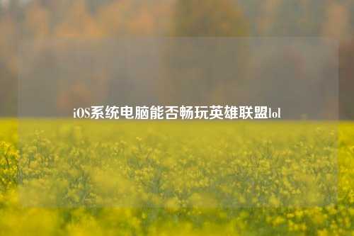iOS系统电脑能否畅玩英雄联盟lol
