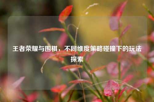 王者荣耀与围棋,不同维度策略碰撞下的玩法探索