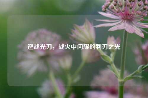 逆战光刃,战火中闪耀的利刃之光
