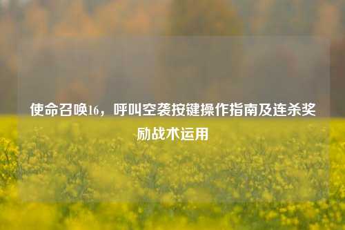 使命召唤16,呼叫空袭按键操作指南及连杀奖励战术运用