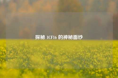探秘 1CF16 的神秘面纱