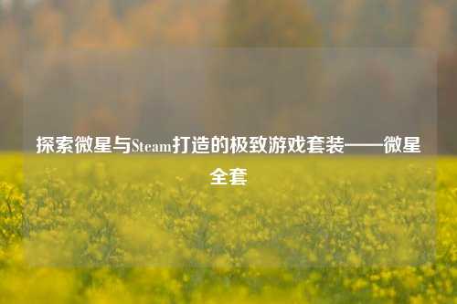 探索微星与Steam打造的极致游戏套装——微星全套