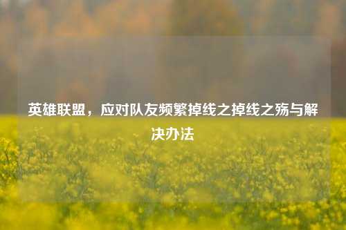 英雄联盟，应对队友频繁掉线之掉线之殇与解决办法