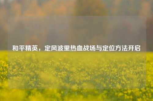 和平精英，定风波里热血战场与定位方法开启