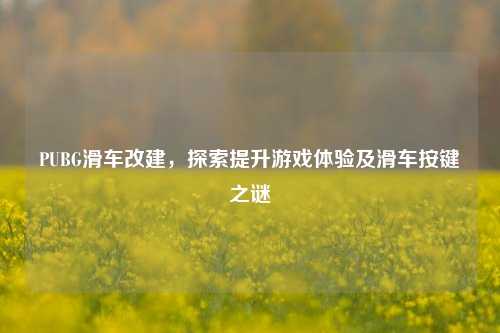 PUBG滑车改建，探索提升游戏体验及滑车按键之谜