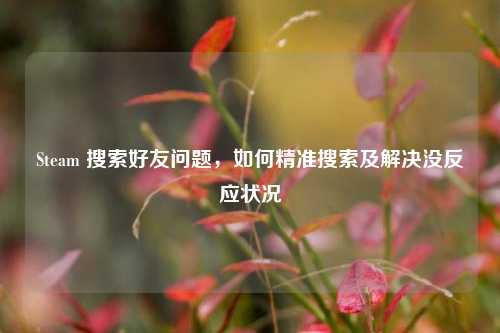 Steam 搜索好友问题,如何精准搜索及解决没反应状况