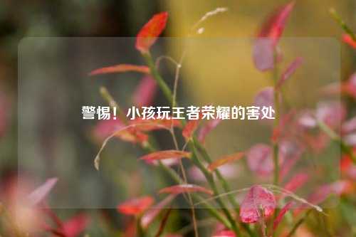 警惕!小孩玩王者荣耀的害处