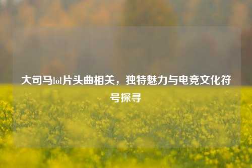 大司马lol片头曲相关,独特魅力与电竞文化符号探寻