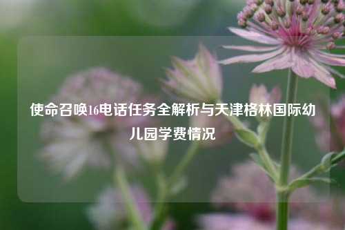 使命召唤16电话任务全解析与天津格林国际幼儿园学费情况